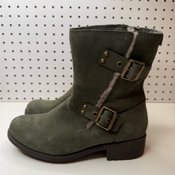 UGG Neils Boot in Green Suede with Buckle Detail - Picture 2 of 16